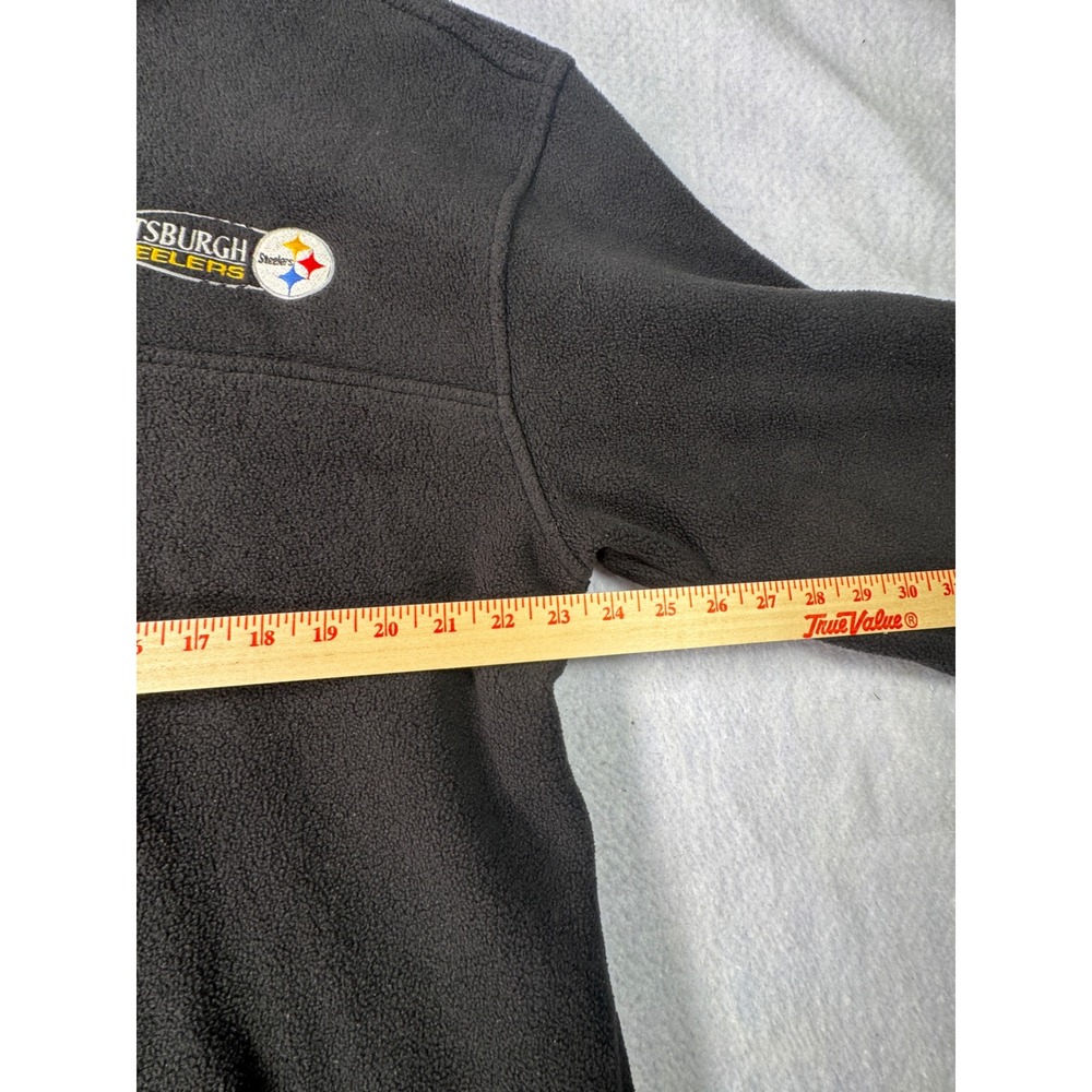 NFL Pittsburgh Steelers Fleece Quarter Zip Pullover Black Mens XL VF Imagewear - Picture 6 of 7